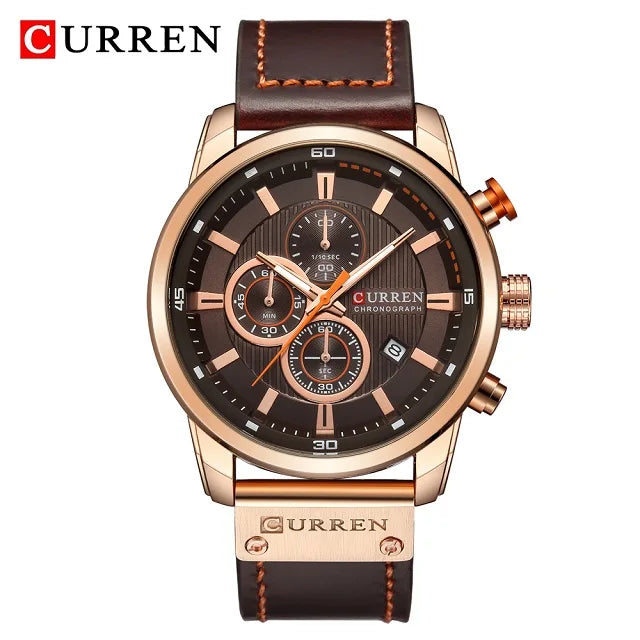 Top Brand Curren Men Watch with Chronograph Sport Waterproof Clock Mens Watches Military Luxury Men's Wrist Watch Analog Quartz