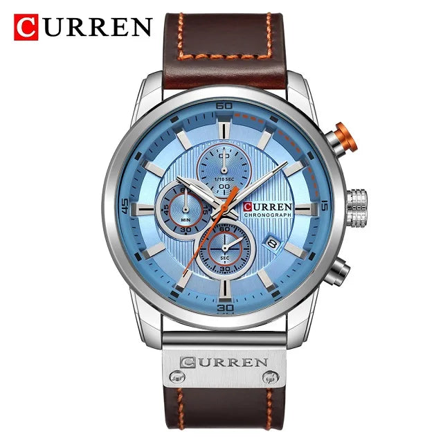 Top Brand Curren Men Watch with Chronograph Sport Waterproof Clock Mens Watches Military Luxury Men's Wrist Watch Analog Quartz
