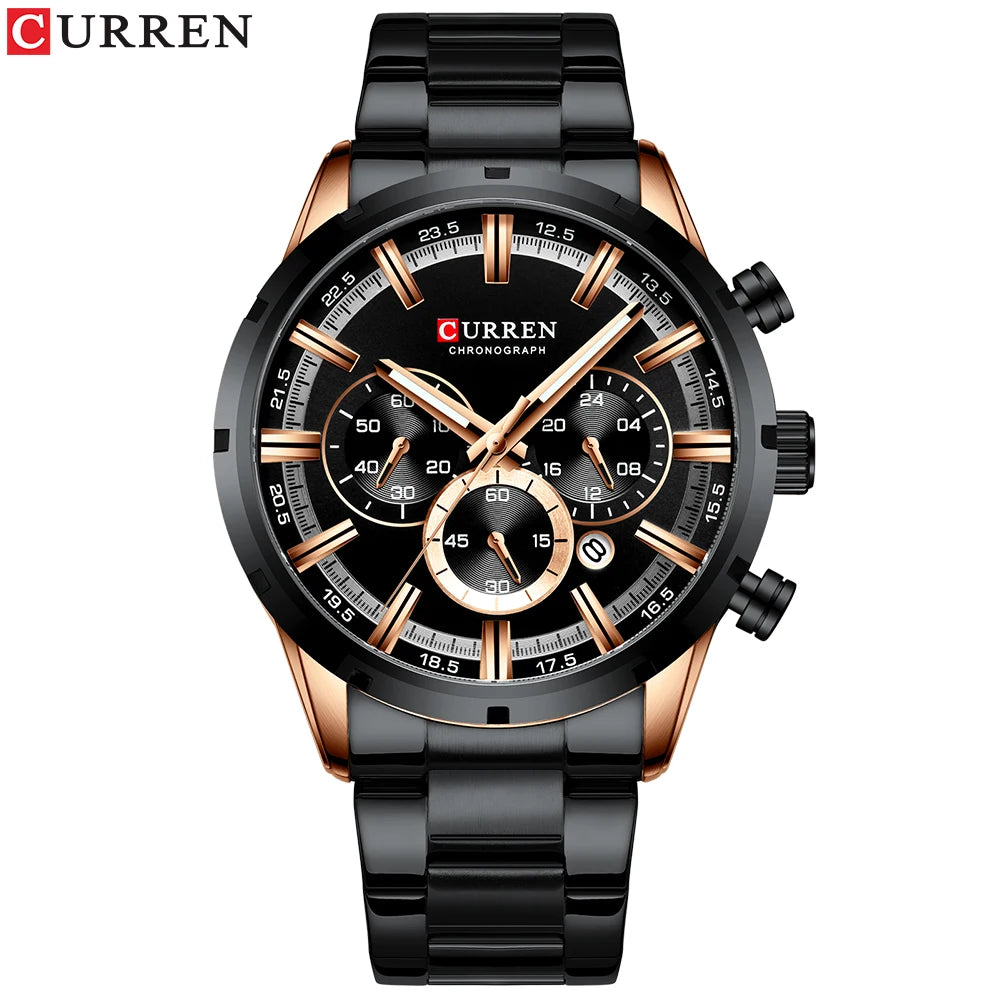 Relogio Masculino CURREN Hot Fashion Mens Watches Top Brand Luxury Wrist Watch Quartz Clock Watch Men Waterproof Chronograph
