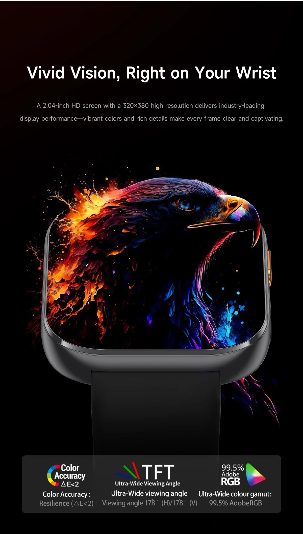 LIGE 2026 1000mAh Battery Men Women Smart Watch 2.04" HD Large Screen Flashlight Hear Rate Bluetooth Call Smartwatch 100+ Sports