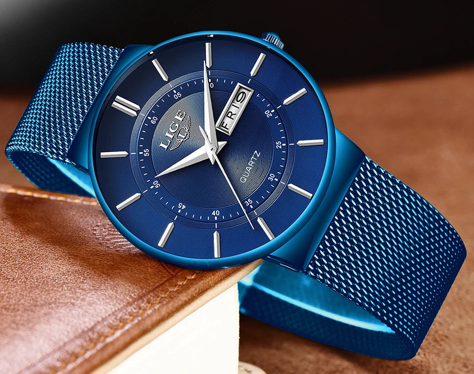 LIGE 2026 Women's Watch Elegant Weekly Calendar Quartz Waterproof Watch for Women Luxury Women Watches Fashion Reloj de Mujer