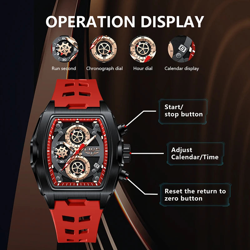 LIGE 2026 Men's watches quartz Luxury Brand Fashion Sports Waterproof Chronograph Automatic Date watches for men reloj hommes