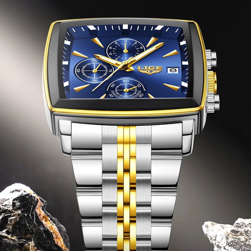 LIGE 2026 Top Brand Luxury Watches For Men Fashion Casual Quartz Wristwatches Waterproof Luminous Steel Mens Watch Couple Reloj