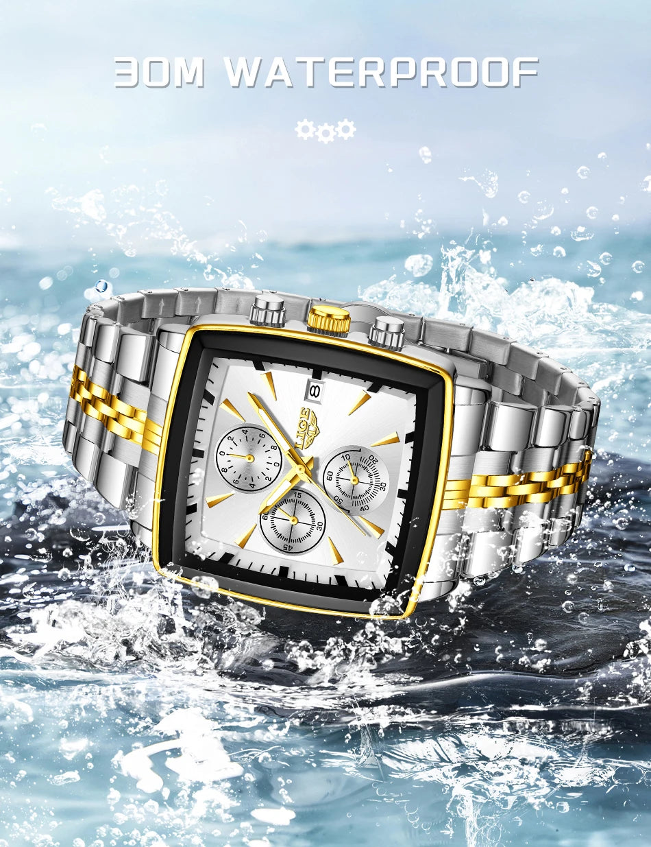 LIGE 2026 Top Brand Luxury Watches For Men Fashion Casual Quartz Wristwatches Waterproof Luminous Steel Mens Watch Couple Reloj