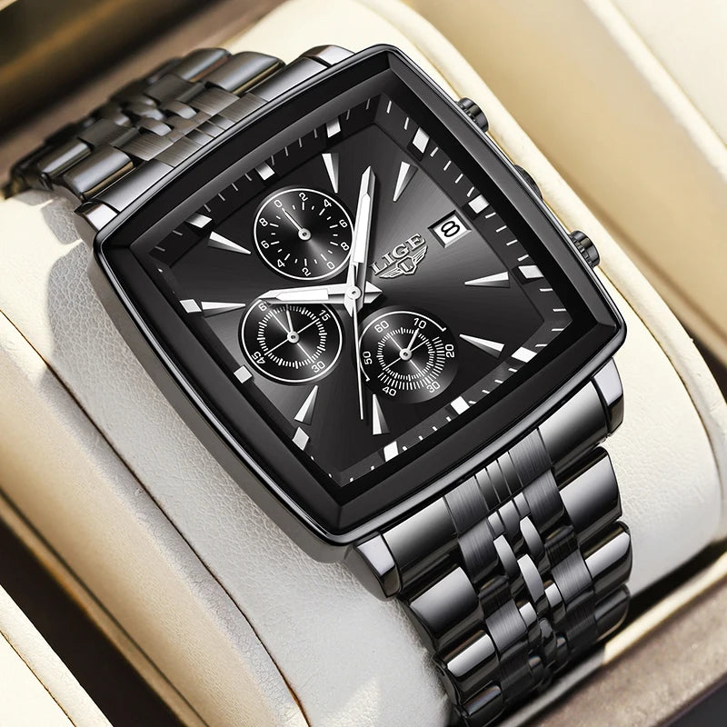 LIGE 2026 Top Brand Luxury Watches For Men Fashion Casual Quartz Wristwatches Waterproof Luminous Steel Mens Watch Couple Reloj