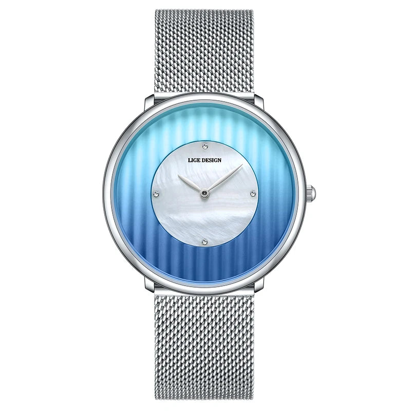 LIGE Brand Luxury Silver Watch Women Small Dial Mesh Band Ladies Watch Fashion Elegent Quartz Wristwatch Gift relogio feminino