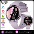LIGE Lady Fashion Smart Watch 1.26" HD Heart Rate Women's Health Bluetooth Voice Call Waterproof Flashlight Smartwatch New 2025
