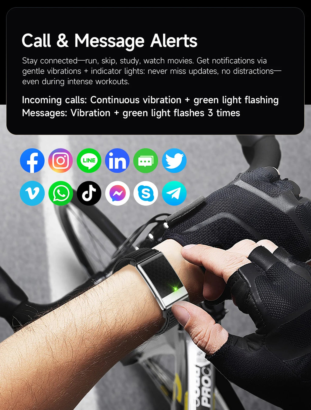 LIGE ECG Smart Watch for Men  Women Sports Fitness Temperature Health Monitoring Waterproof Wristbands No Screen Smart Bracelet