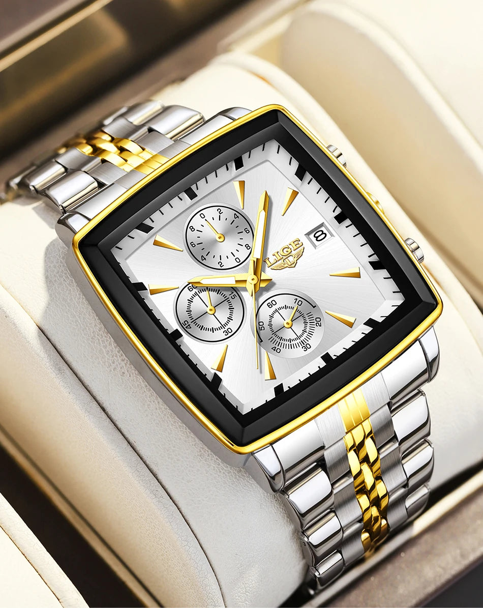 LIGE 2026 Top Brand Luxury Watches For Men Fashion Casual Quartz Wristwatches Waterproof Luminous Steel Mens Watch Couple Reloj