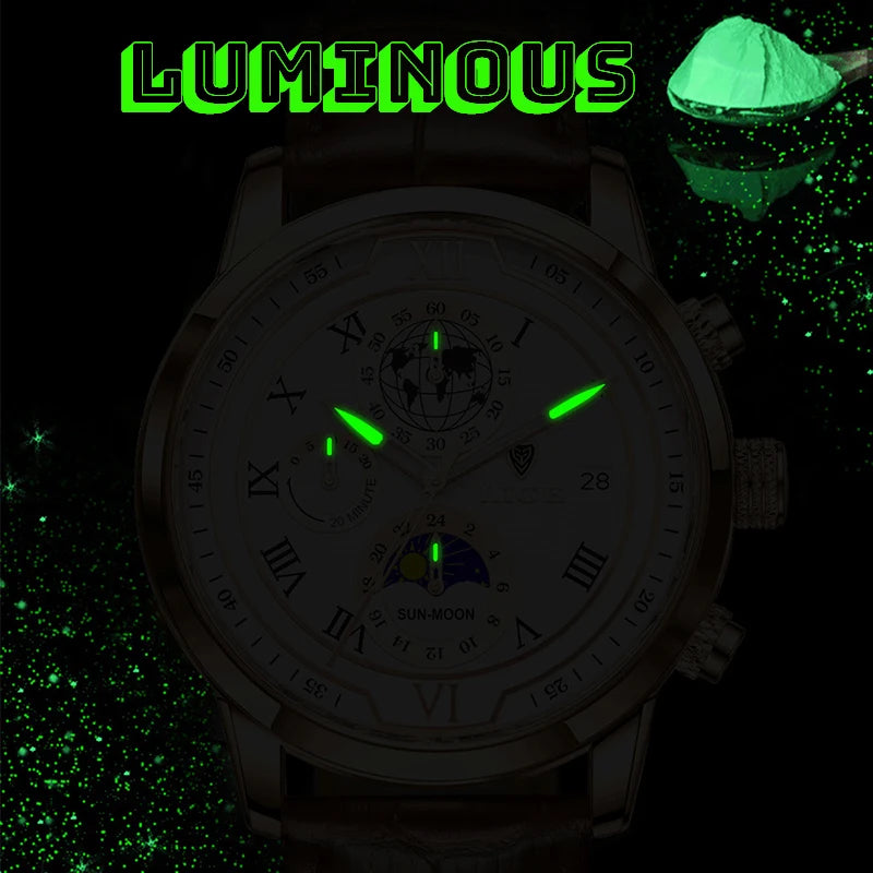 LIGE Mens Watches Luxury Waterproof Luminous Quartz Watch For Men Business Fashion Casual Man Date Chronograph Relogio Masculino