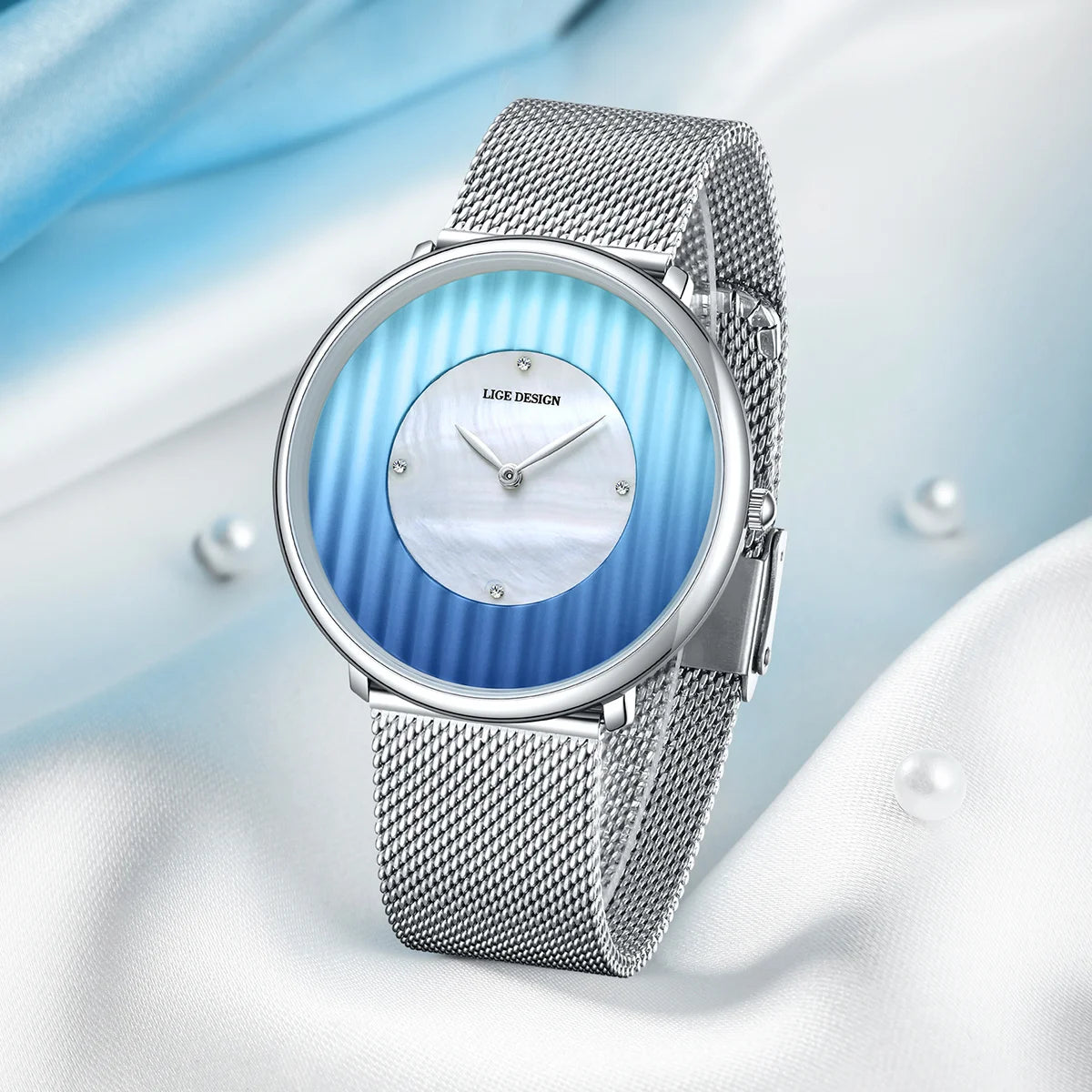 LIGE Brand Luxury Silver Watch Women Small Dial Mesh Band Ladies Watch Fashion Elegent Quartz Wristwatch Gift relogio feminino