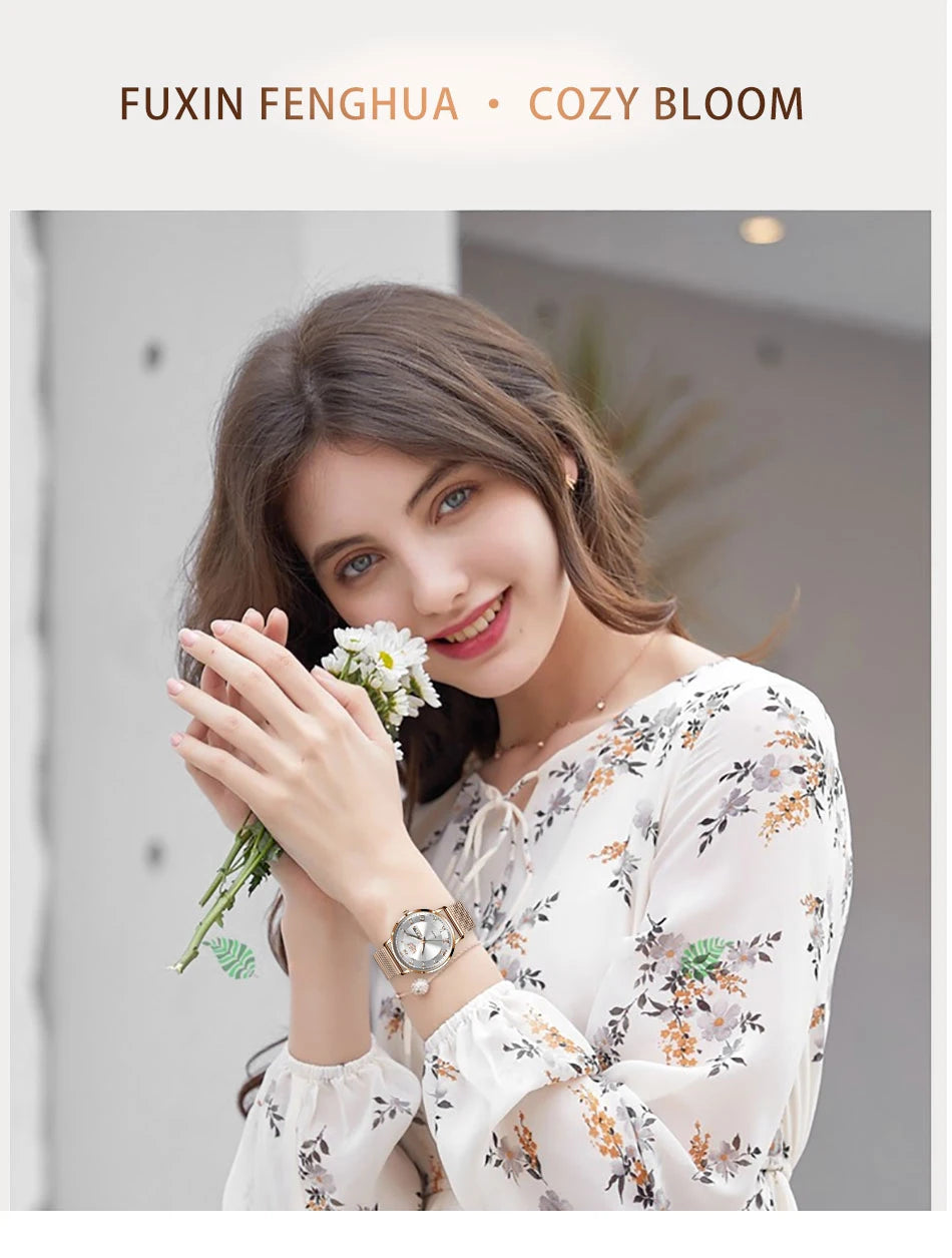 LIGE New Watch Women Luxury Watches Ladies Creative Steel Women's Bracelet Watches Female Waterproof Clock Relogio Feminino