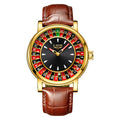 LIGE 2025 NEW mens watch Featured Dial Las Vegas Roulette Table Desk Theme waterproof quartz watches for men reloj hommes+BOX