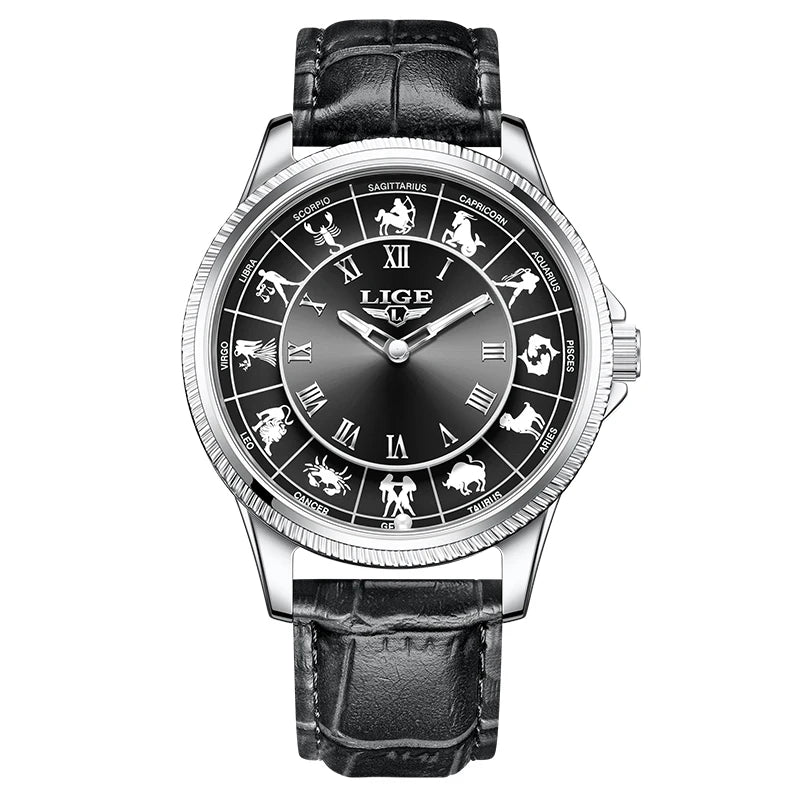 LIGE 2026 Fashion Watches For Man Luxury Creative 30M Waterproof Luminous Constellation Quartz Watch Wristwatches Reloj Hombre