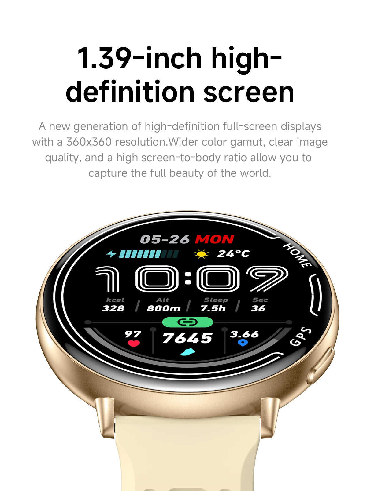 LIGE 2026 Women Sports Smart Watch New Built-in GPS Bluetooth Call 1.39'' Display Heart Rate Monitor 1ATM Waterproof SmartWatch