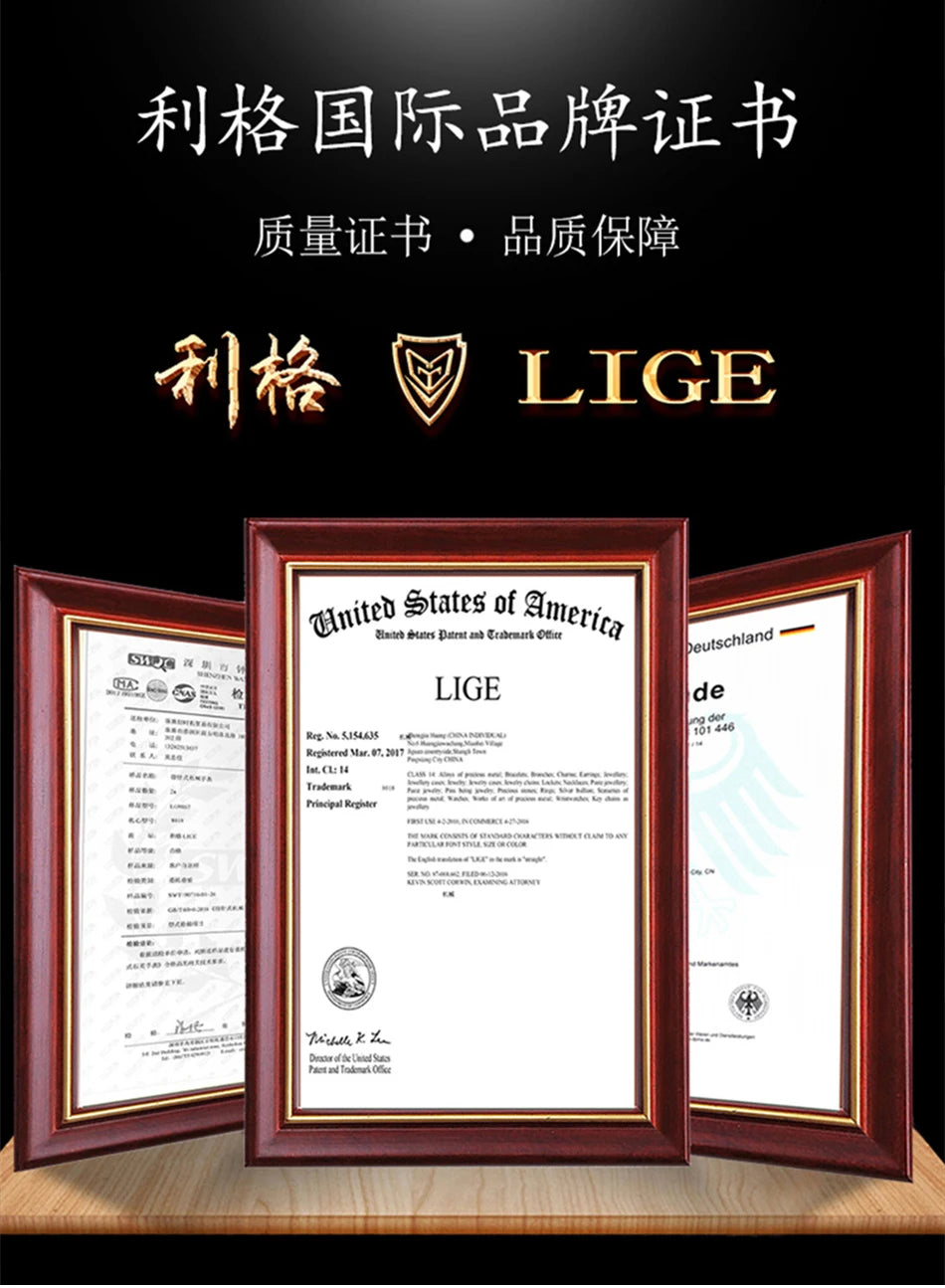 LIGE 2025 NEW mens watch Featured Dial Las Vegas Roulette Table Desk Theme waterproof quartz watches for men reloj hommes+BOX