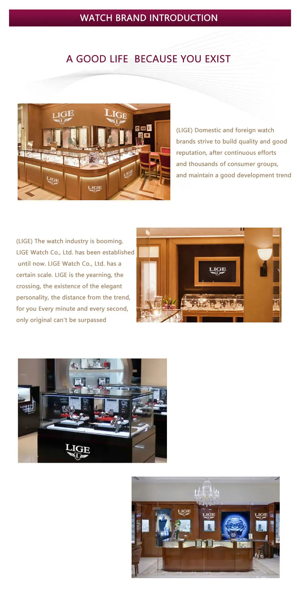 LIGE Watch For Men Top Brand Luxury Fashion Men Watch Casual Business Waterproof Chronograph Quartz Wristwatches Montre Homme