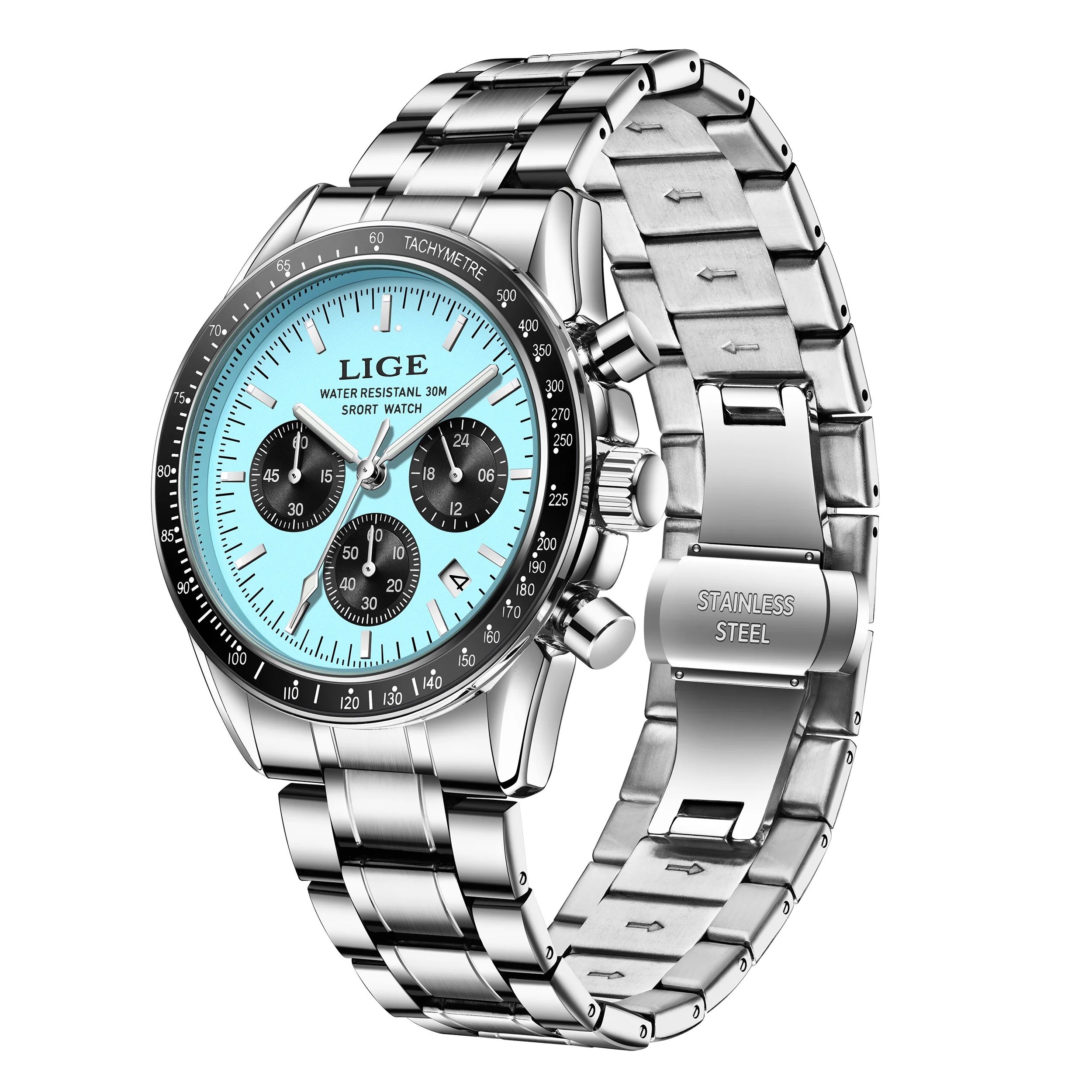 LIGE New Top Luxury Men Business Watches Fashion Large Dial Calendar Quartz Watch Reloj Hombre reloj hombre