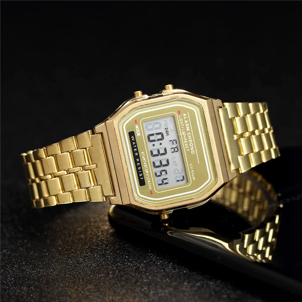 Digital Watches For Men Sports Waterproof Bracelet Clock Gold Electronice LED Wristwatch Women Casucal montre homme relogio
