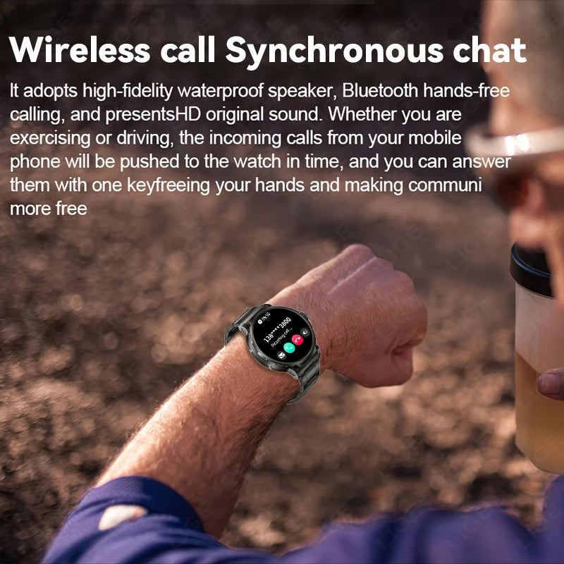 LIGE 1.85 Inch Smart Watch Men 710mAh Battery Long Standby Bluetooth Call Smartwatch New Fitness Watch Sport Tracker Andriod IOS