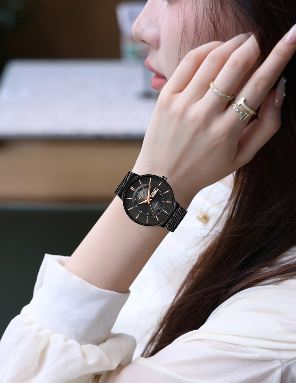 LIGE 2026 Women's Watch Elegant Weekly Calendar Quartz Waterproof Watch for Women Luxury Women Watches Fashion Reloj de Mujer