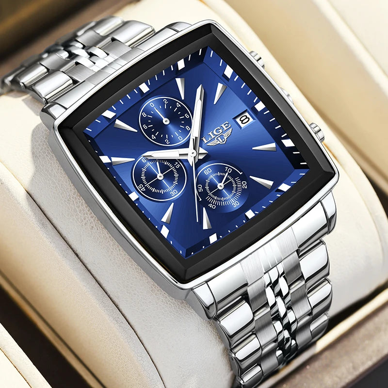 LIGE 2026 Top Brand Luxury Watches For Men Fashion Casual Quartz Wristwatches Waterproof Luminous Steel Mens Watch Couple Reloj