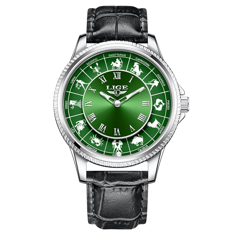 LIGE 2026 Fashion Watches For Man Luxury Creative 30M Waterproof Luminous Constellation Quartz Watch Wristwatches Reloj Hombre