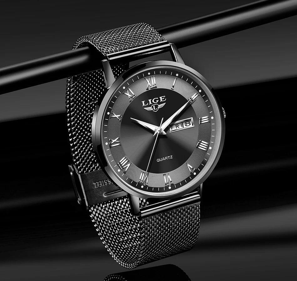 LIGE New Watch Women Luxury Watches Ladies Creative Steel Women's Bracelet Watches Female Waterproof Clock Relogio Feminino
