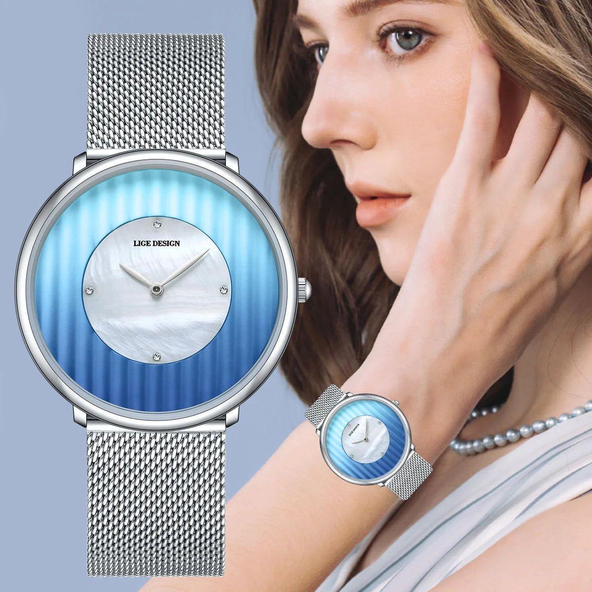 LIGE Brand Luxury Silver Watch Women Small Dial Mesh Band Ladies Watch Fashion Elegent Quartz Wristwatch Gift relogio feminino