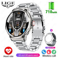 LIGE 1.85 Inch Smart Watch Men 710mAh Battery Long Standby Bluetooth Call Smartwatch New Fitness Watch Sport Tracker Andriod IOS