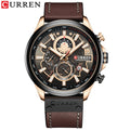 Curren 8380 Fashion Luxury Quartz Men's Watch Multi Functional Chronograph Calendar Waterproof Luminous Watches for Men Часы