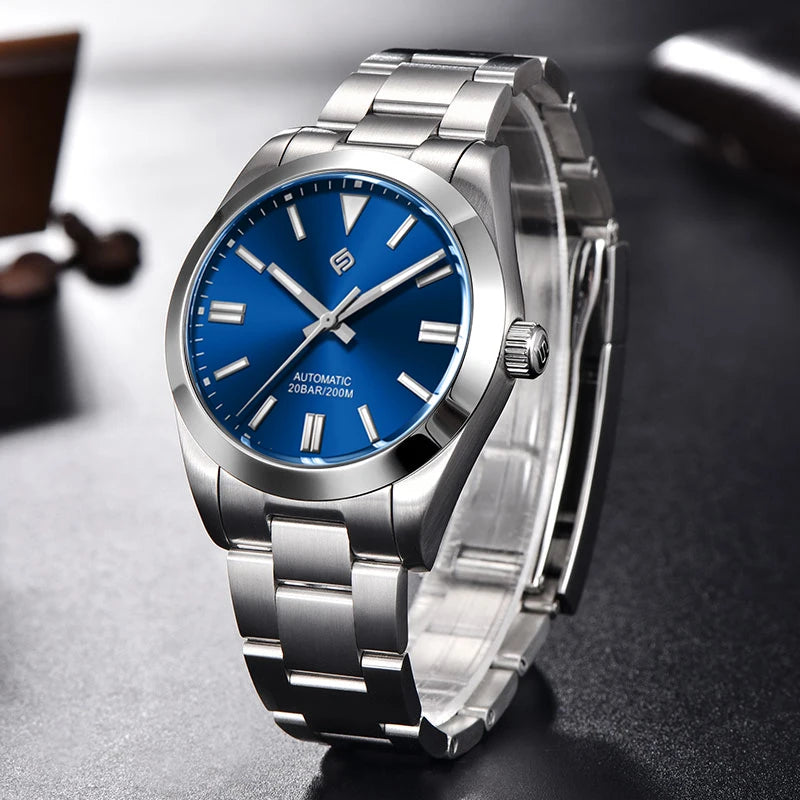 LIGE TERAMI Mechanical Mens Watches Business Top Brand Luxury Automatic Movement 316L Stainless Steel Waterproof WristWatch NH35