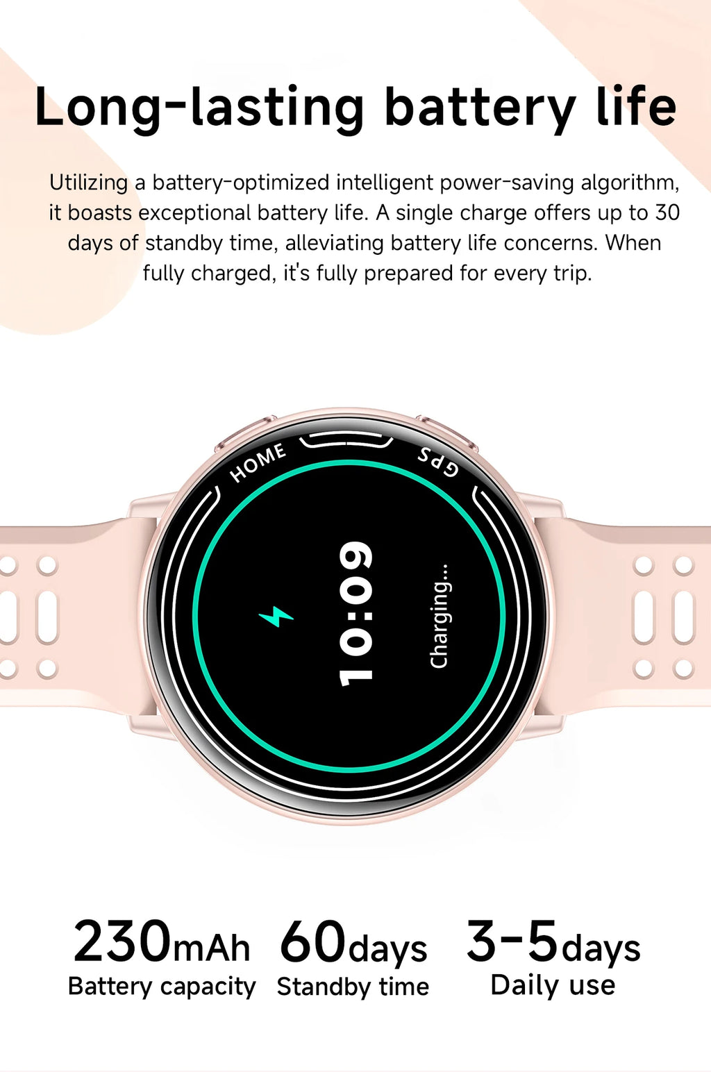 LIGE 2026 Women Sports Smart Watch New Built-in GPS Bluetooth Call 1.39'' Display Heart Rate Monitor 1ATM Waterproof SmartWatch