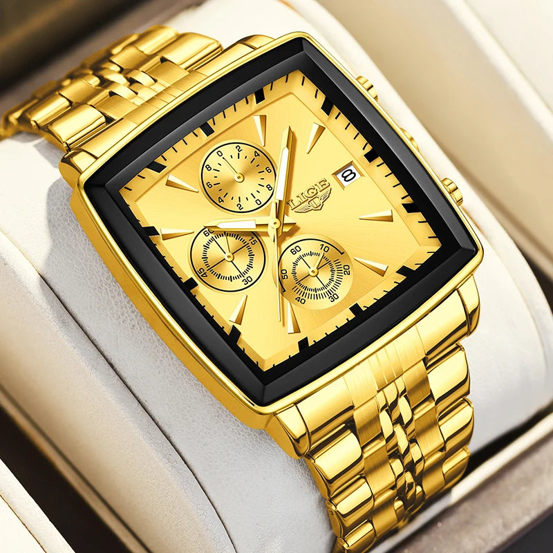 LIGE 2026 Top Brand Luxury Watches For Men Fashion Casual Quartz Wristwatches Waterproof Luminous Steel Mens Watch Couple Reloj