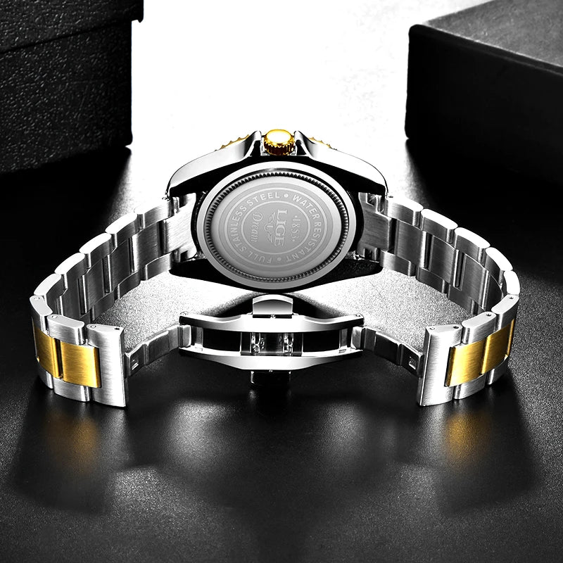 Reloj LIGE Top Brand Luxury Fashion Diver Watch Men Waterproof Date Clock Sport Watches Mens Quartz Wristwatch Relogio Masculino