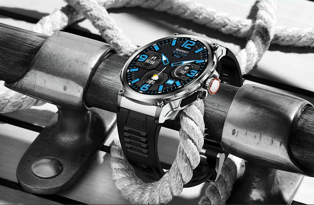 LIGE 1.85 Inch Smart Watch Men 710mAh Battery Long Standby Bluetooth Call Smartwatch New Fitness Watch Sport Tracker Andriod IOS