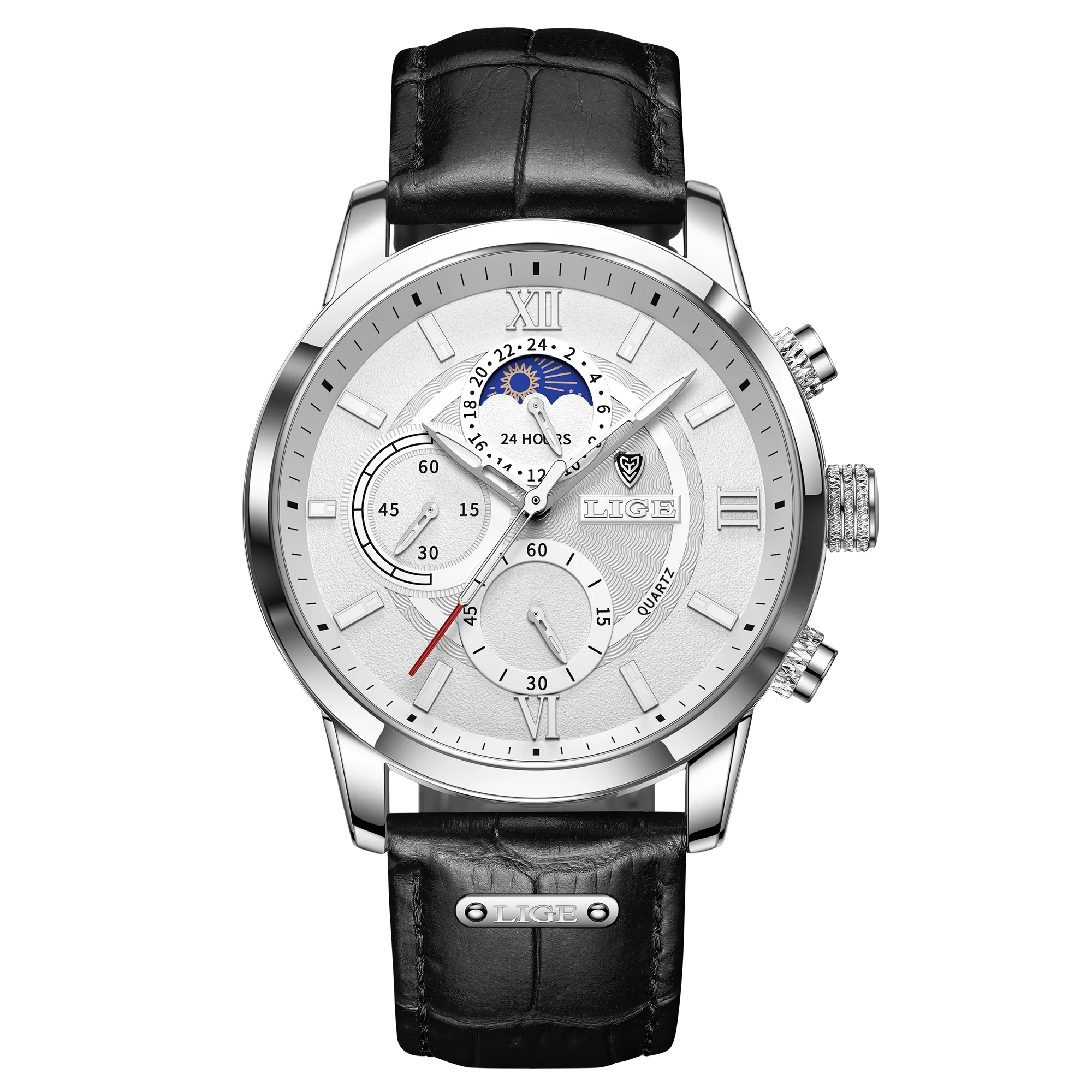 LIGE New Mens Watches Top Brand Luxury Brown Leather Casual Quartz Watch Men Sport Waterproof Clock Watch Relogio Masculino