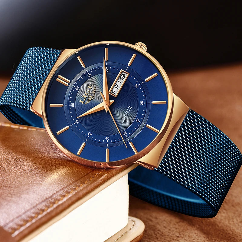 LIGE 2026 Women's Watch Elegant Weekly Calendar Quartz Waterproof Watch for Women Luxury Women Watches Fashion Reloj de Mujer