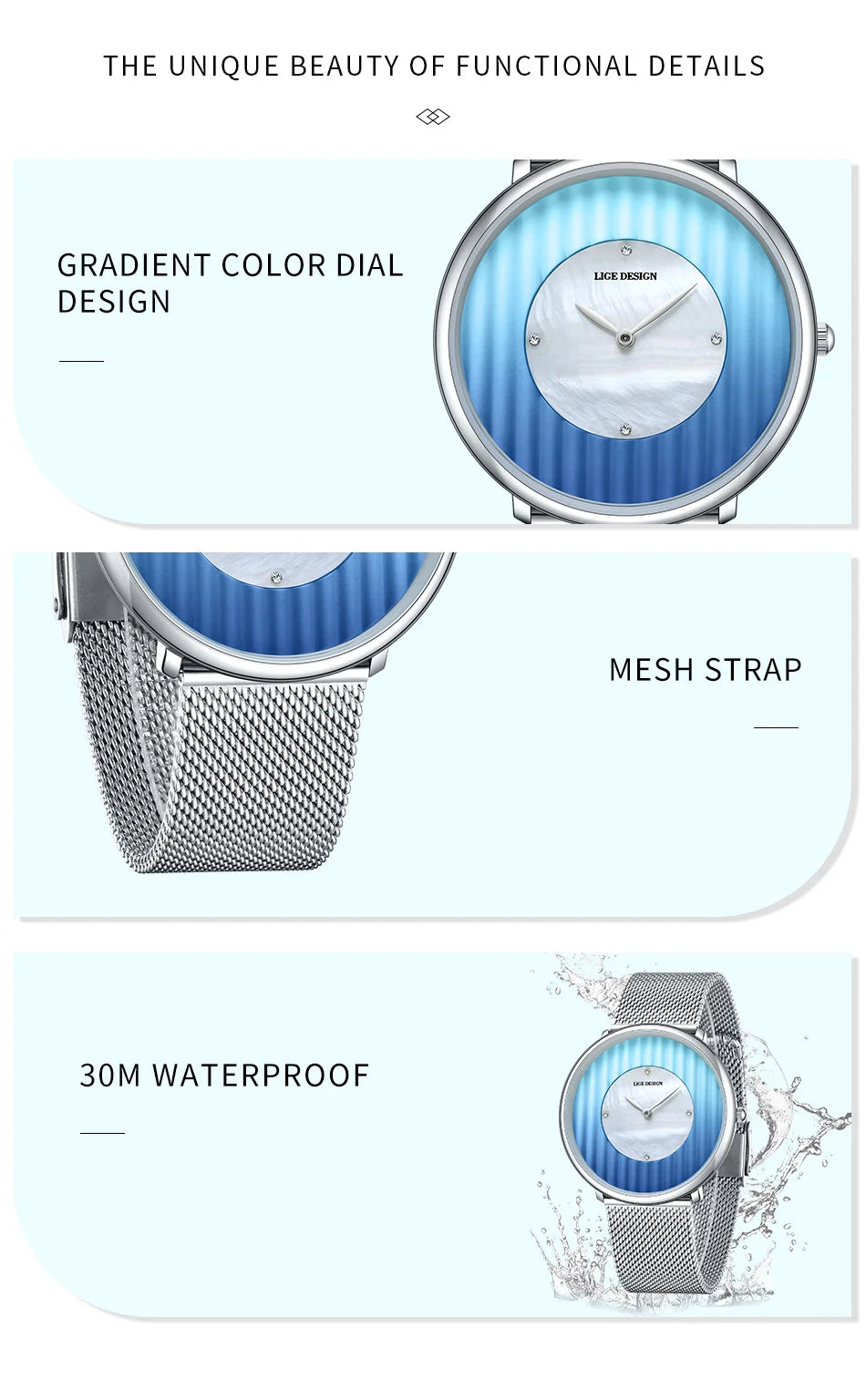 LIGE Brand Luxury Silver Watch Women Small Dial Mesh Band Ladies Watch Fashion Elegent Quartz Wristwatch Gift relogio feminino