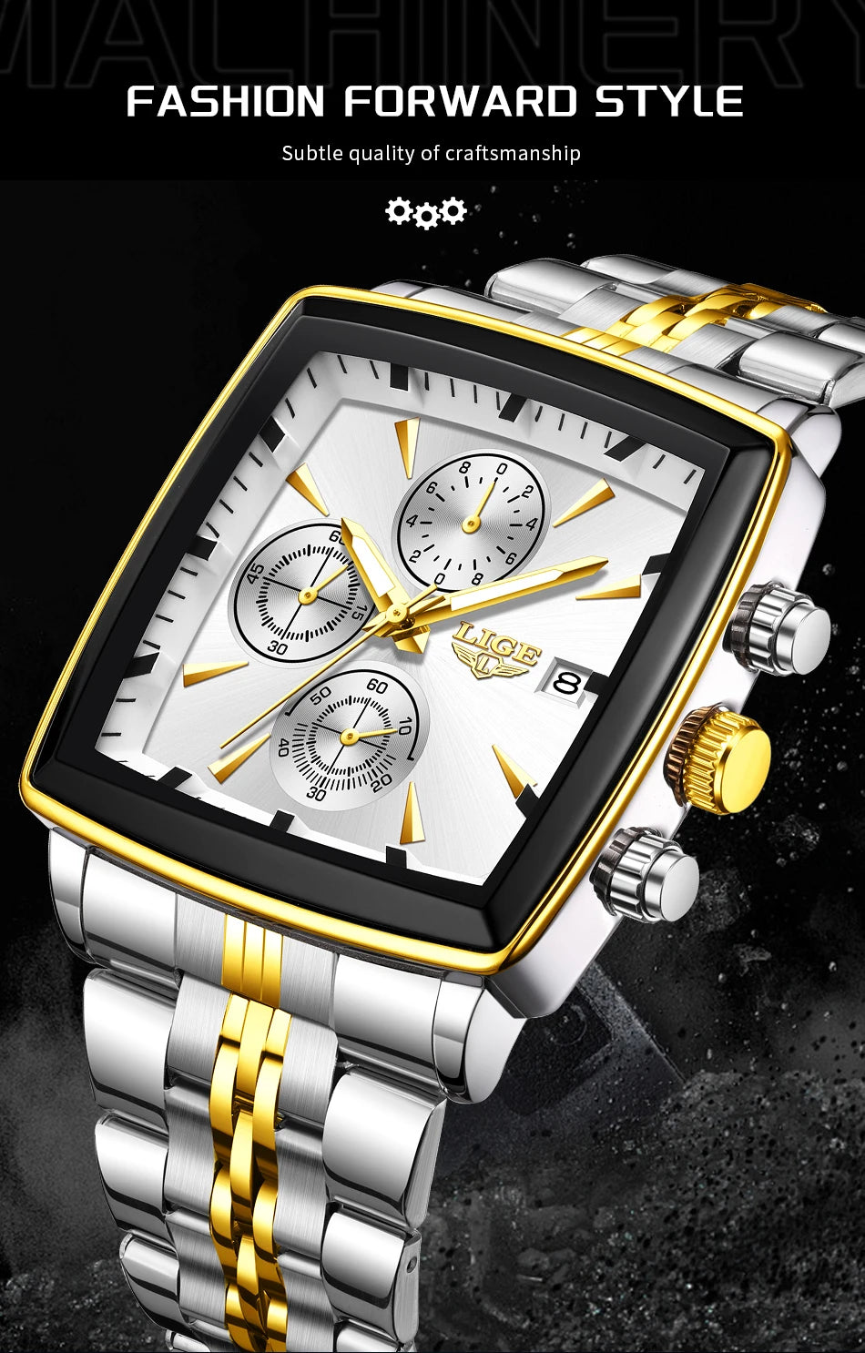 LIGE 2026 Top Brand Luxury Watches For Men Fashion Casual Quartz Wristwatches Waterproof Luminous Steel Mens Watch Couple Reloj