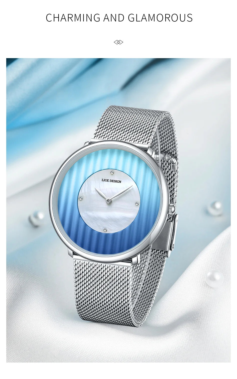 LIGE Brand Luxury Silver Watch Women Small Dial Mesh Band Ladies Watch Fashion Elegent Quartz Wristwatch Gift relogio feminino