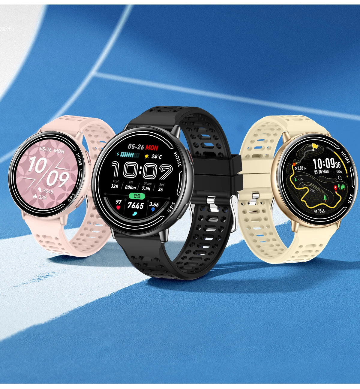 LIGE 2026 Women Sports Smart Watch New Built-in GPS Bluetooth Call 1.39'' Display Heart Rate Monitor 1ATM Waterproof SmartWatch