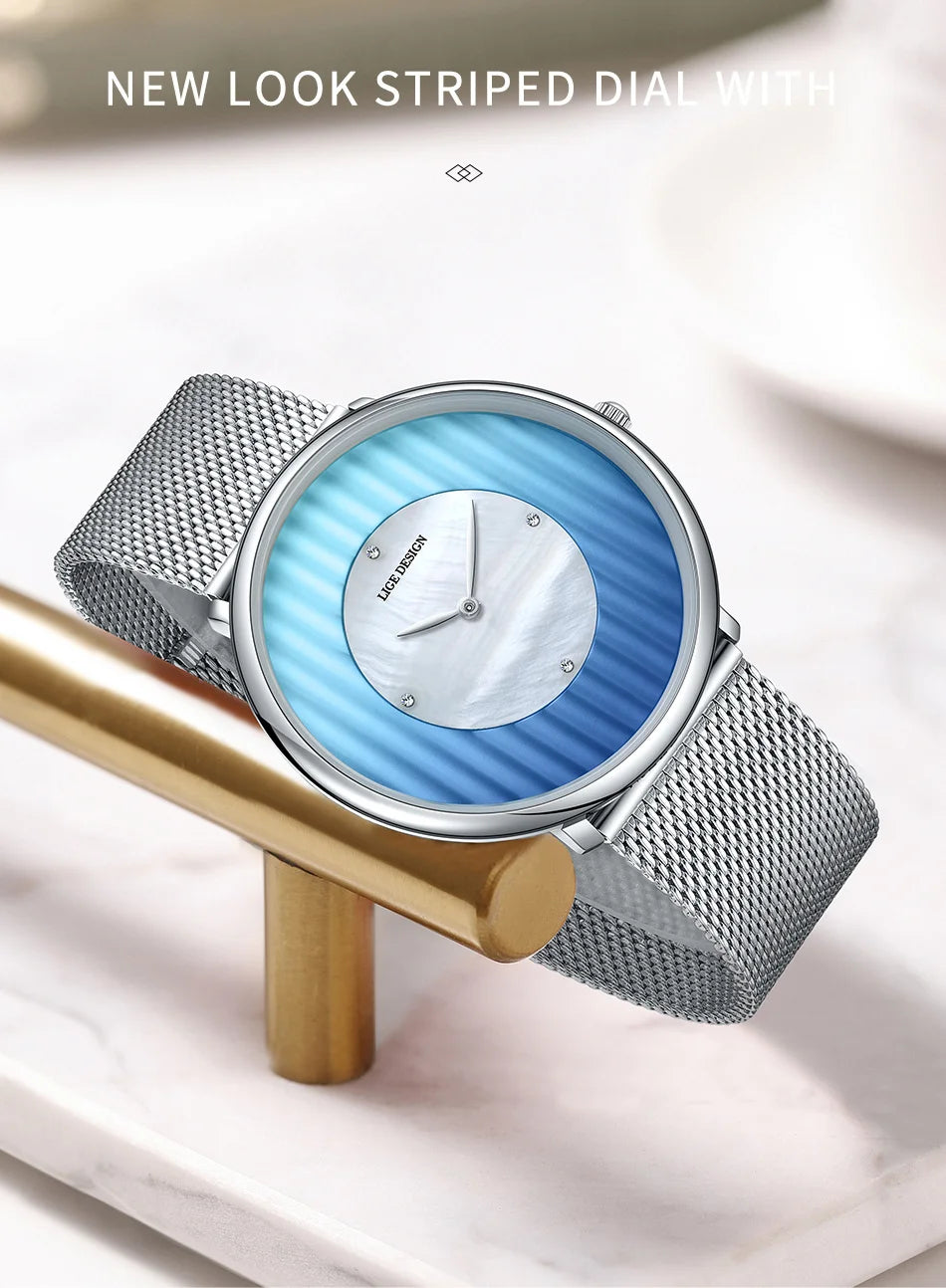LIGE Brand Luxury Silver Watch Women Small Dial Mesh Band Ladies Watch Fashion Elegent Quartz Wristwatch Gift relogio feminino