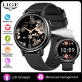 LIGE New Women Smart Watch Luxury 1.26’’ HD Screen Bluetooth Call Smartwatch Ladies Full Touch Flashlight Waterproof Smartwatch