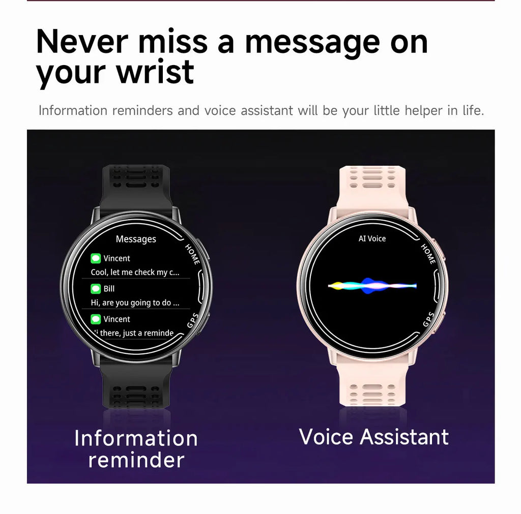 LIGE 2026 Women Sports Smart Watch New Built-in GPS Bluetooth Call 1.39'' Display Heart Rate Monitor 1ATM Waterproof SmartWatch