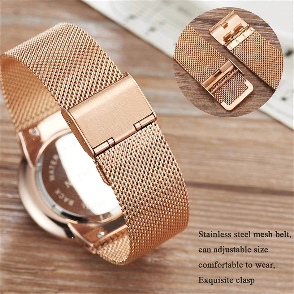 LIGE New Watch Women Luxury Watches Ladies Creative Steel Women's Bracelet Watches Female Waterproof Clock Relogio Feminino