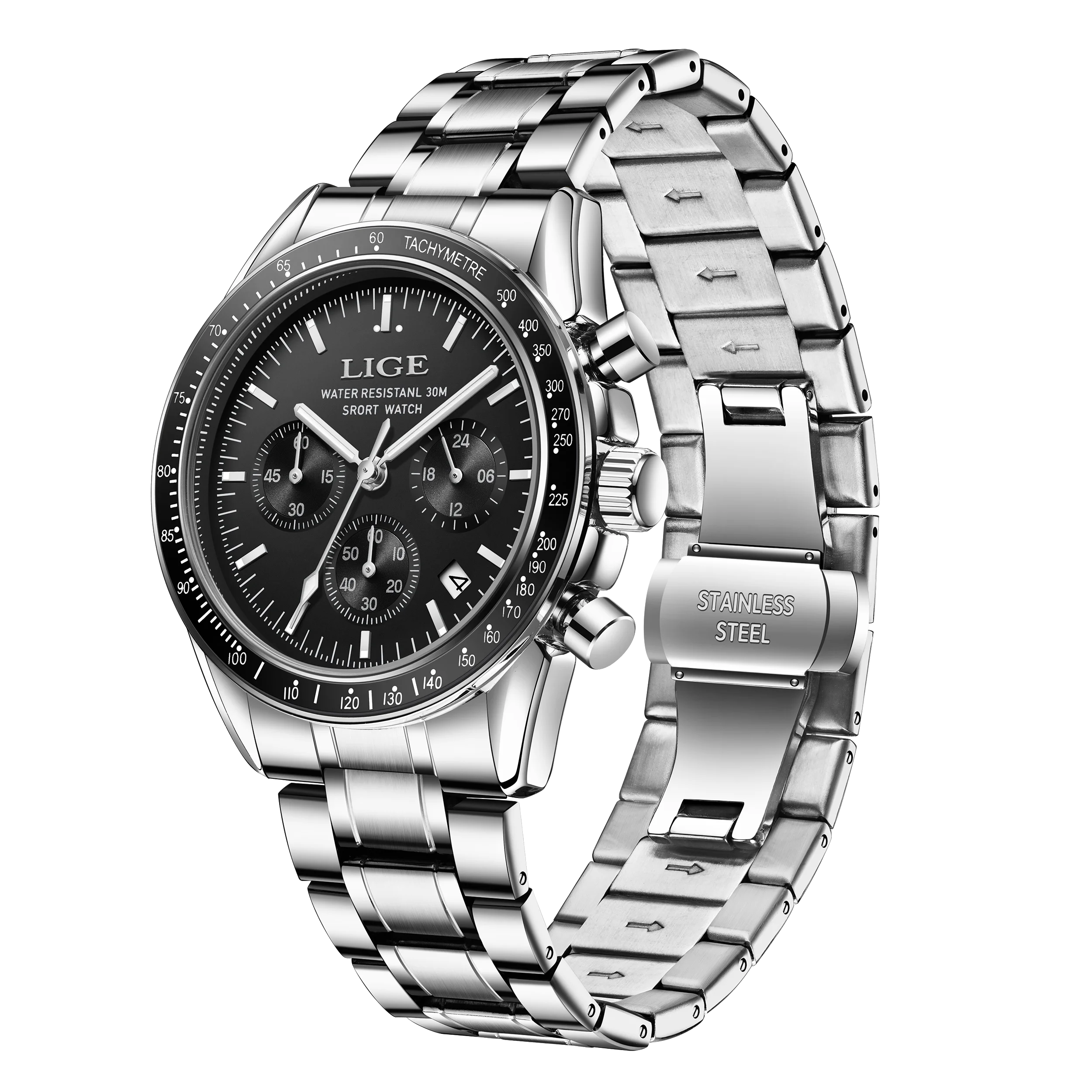 LIGE New Top Luxury Men Business Watches Fashion Large Dial Calendar Quartz Watch Reloj Hombre reloj hombre