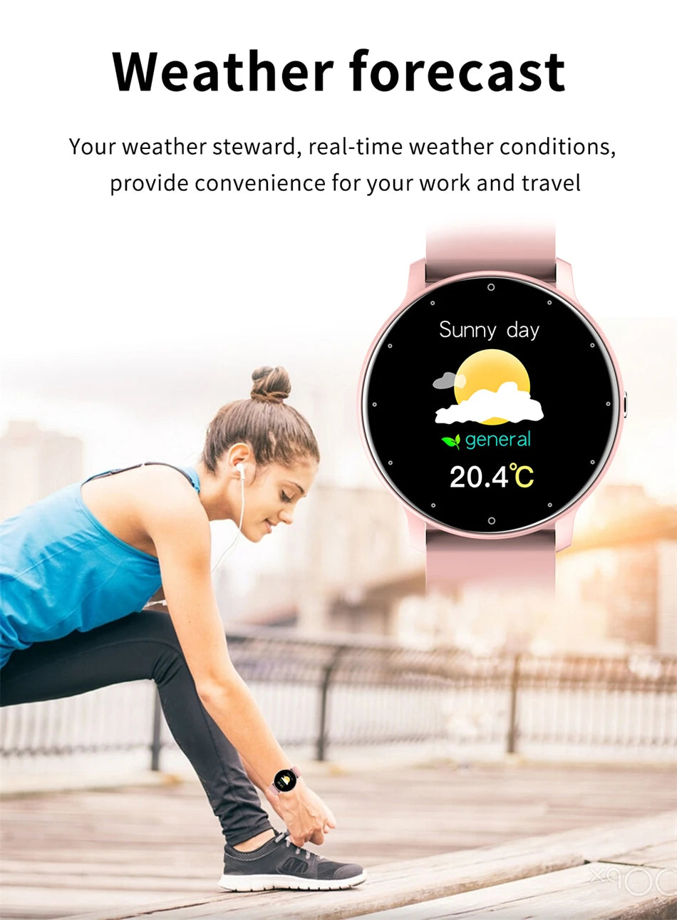 LIGE Smart Watch Women Men Full Touch Screen Bluetooth Call Smartwatch Waterproof Sports Fitness Tracker Watches for Android iOS