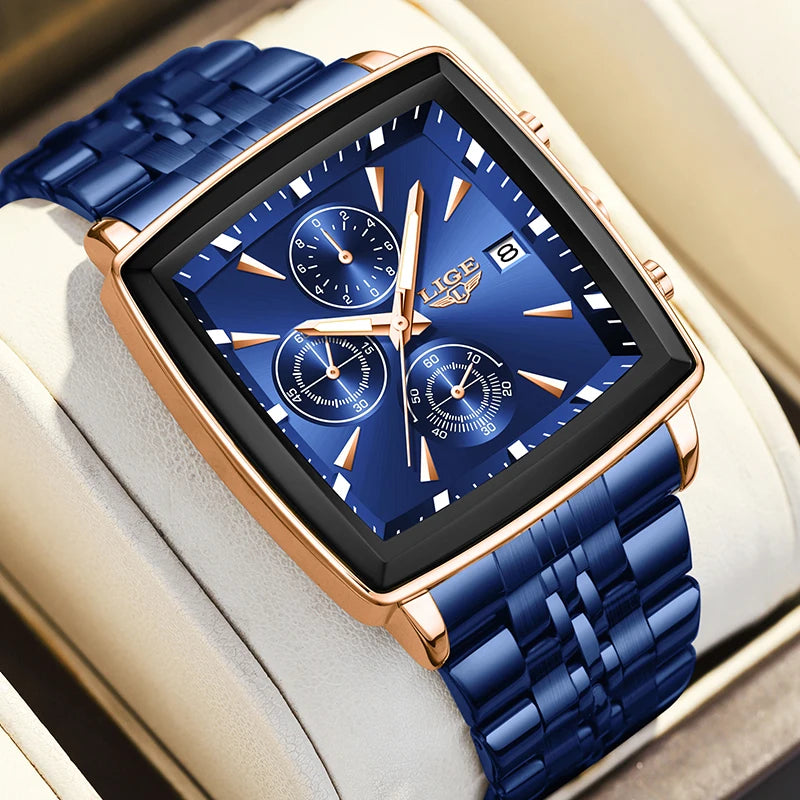 LIGE 2026 Top Brand Luxury Watches For Men Fashion Casual Quartz Wristwatches Waterproof Luminous Steel Mens Watch Couple Reloj