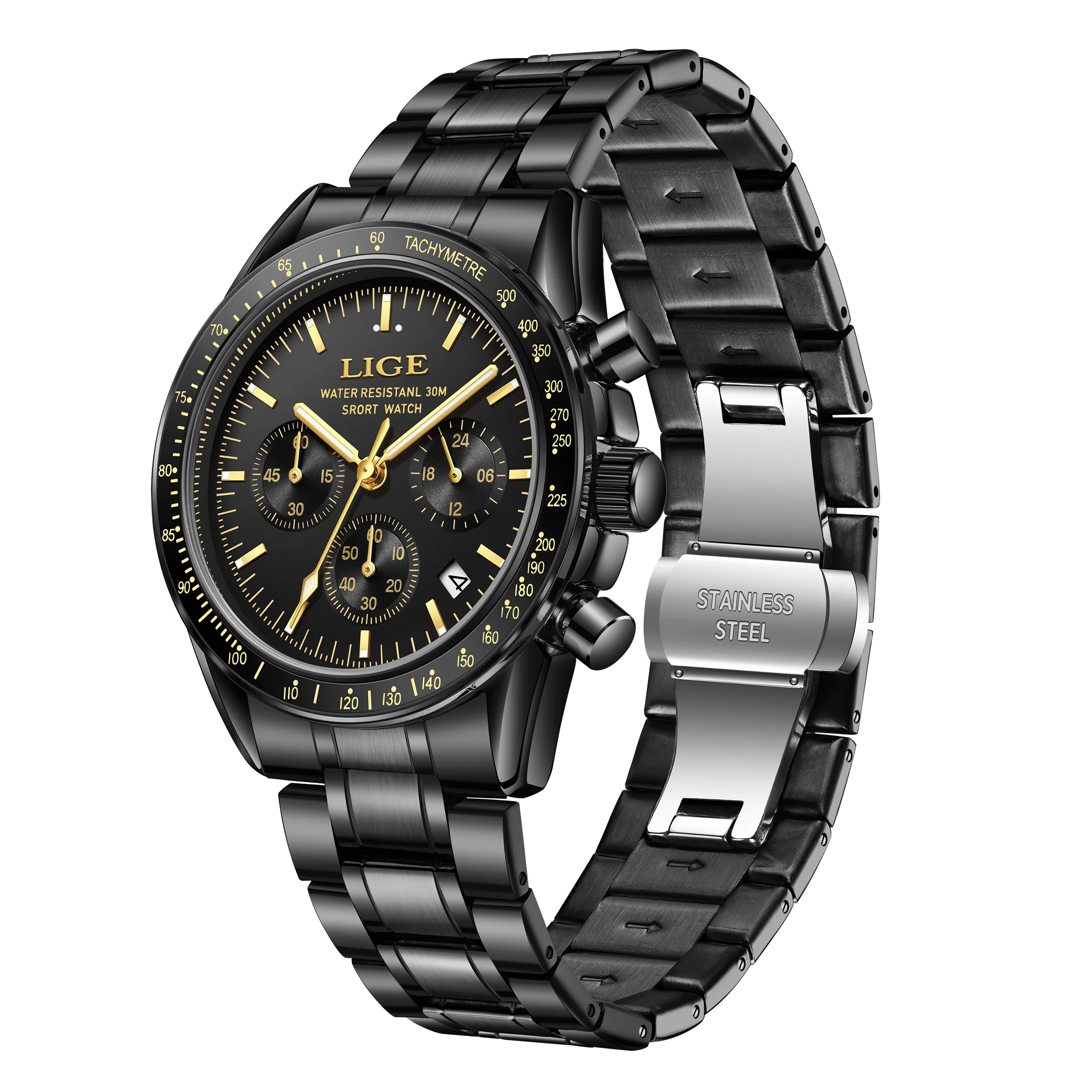 LIGE New Top Luxury Men Business Watches Fashion Large Dial Calendar Quartz Watch Reloj Hombre reloj hombre